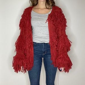 Fringe knitted cardigan